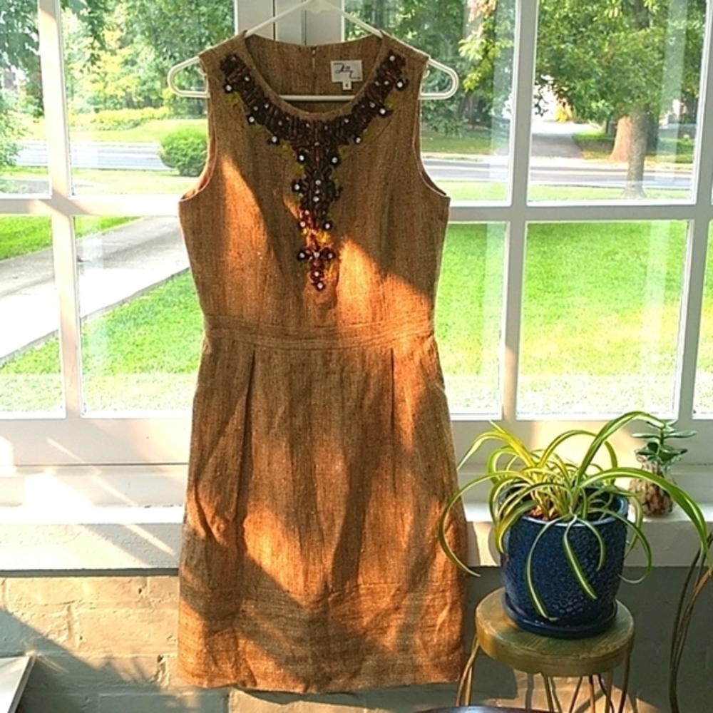 Milly of New York sheath sleeveless beaded dress size 6